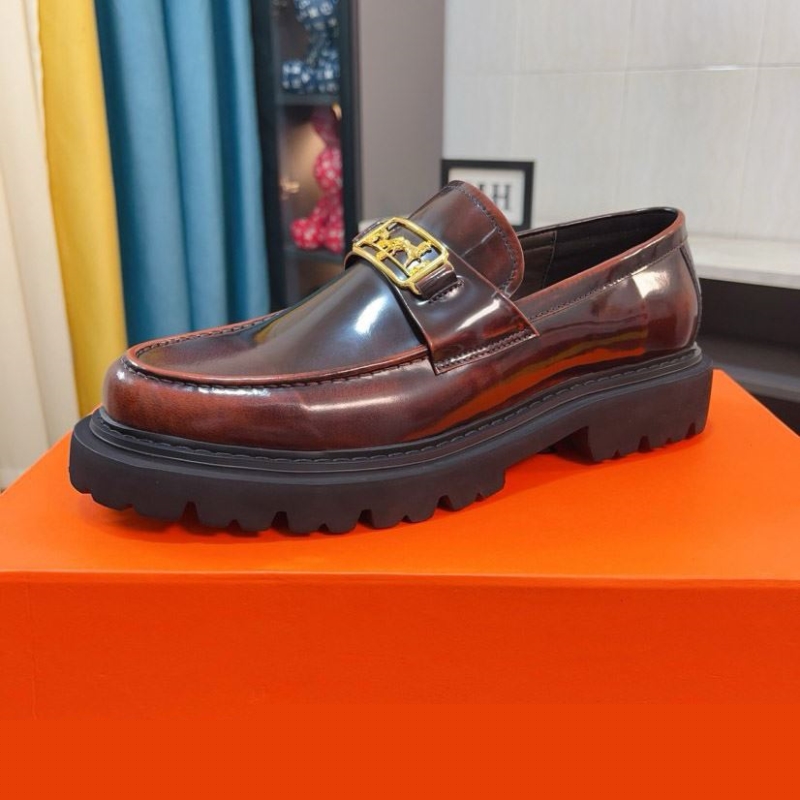 H**mes leather shoes